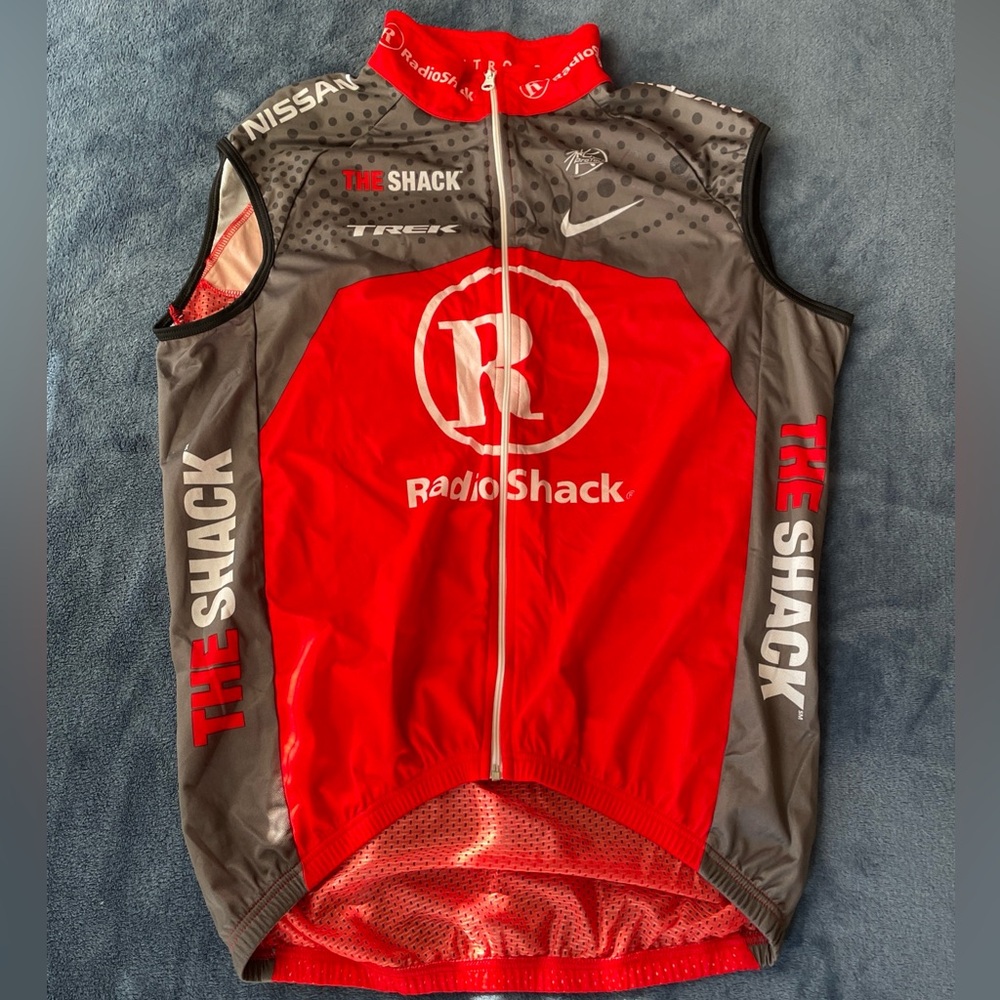 Nike Radio Shack Cycling Vest Men’s S Trek Lance Armstrong Y2k Zip